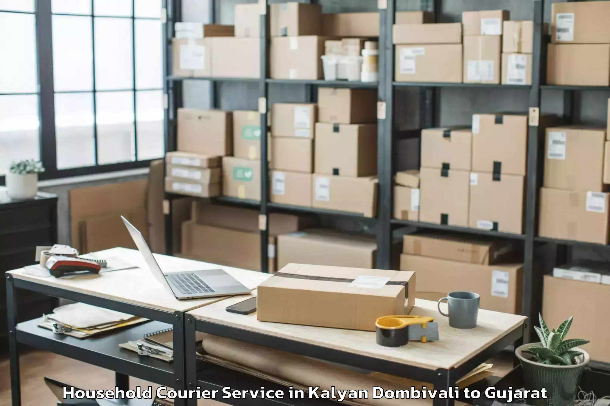 Affordable Kalyan Dombivali to Jhalod Household Courier